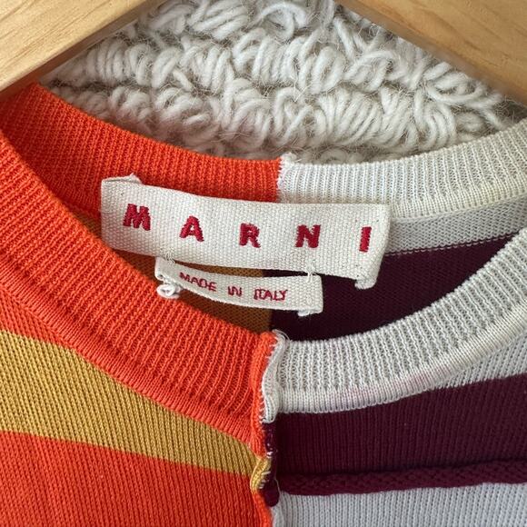 Marni Striped Midi Dress - Picture 3 of 9